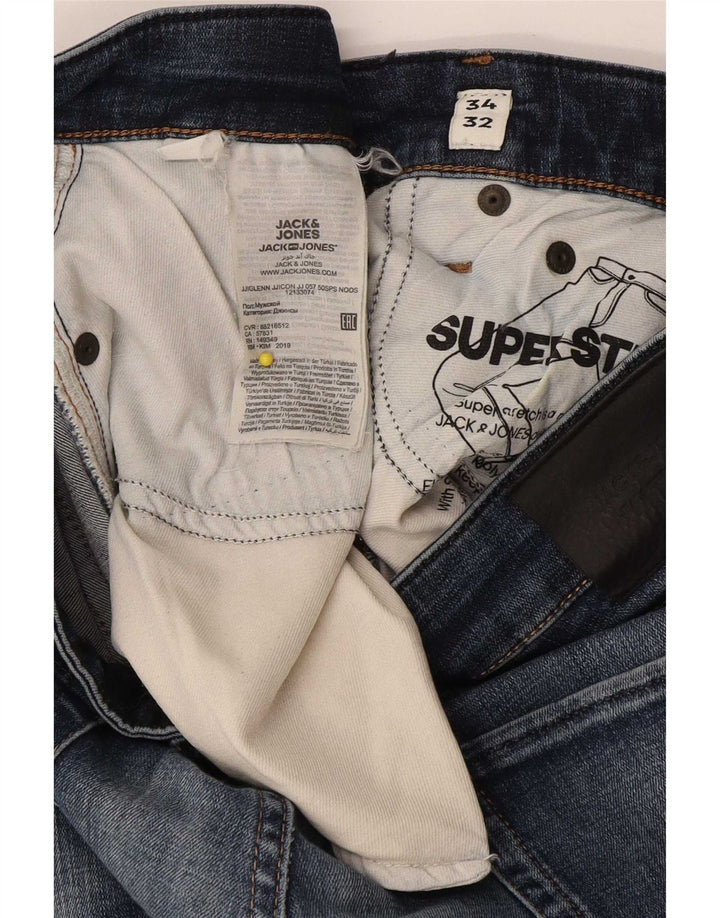 Jack & Jones Jean Slim GLENN W34 L32 Homme Bleu Coton