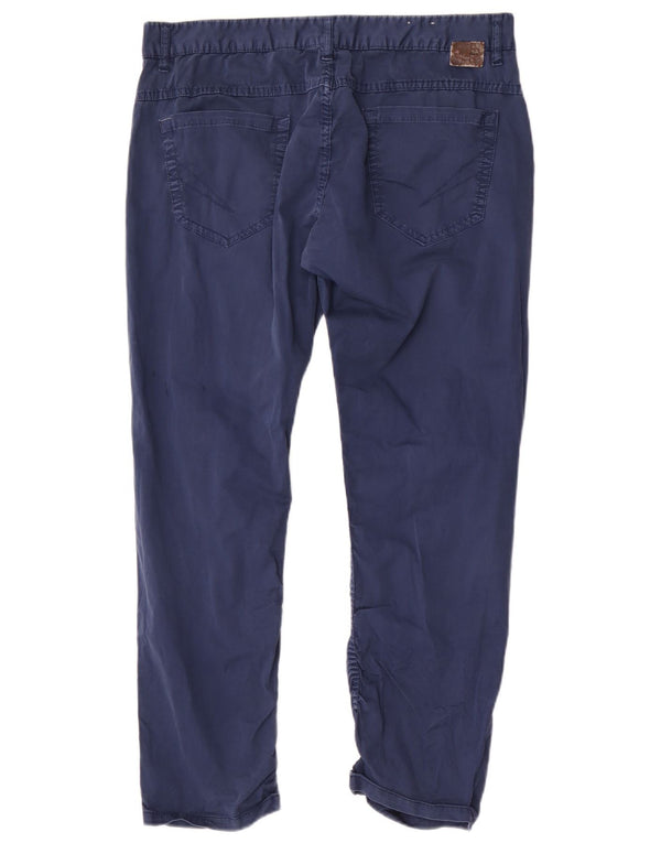 Zara Pantalon décontracté slim pour homme EU 46 XL W36 L27 Bleu Coton