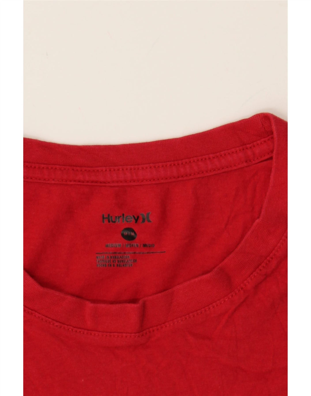 HURLEY Mens Graphic T-Shirt Top Medium Red Cotton Vintage Hurley and Second-Hand Hurley from Messina Hembry 