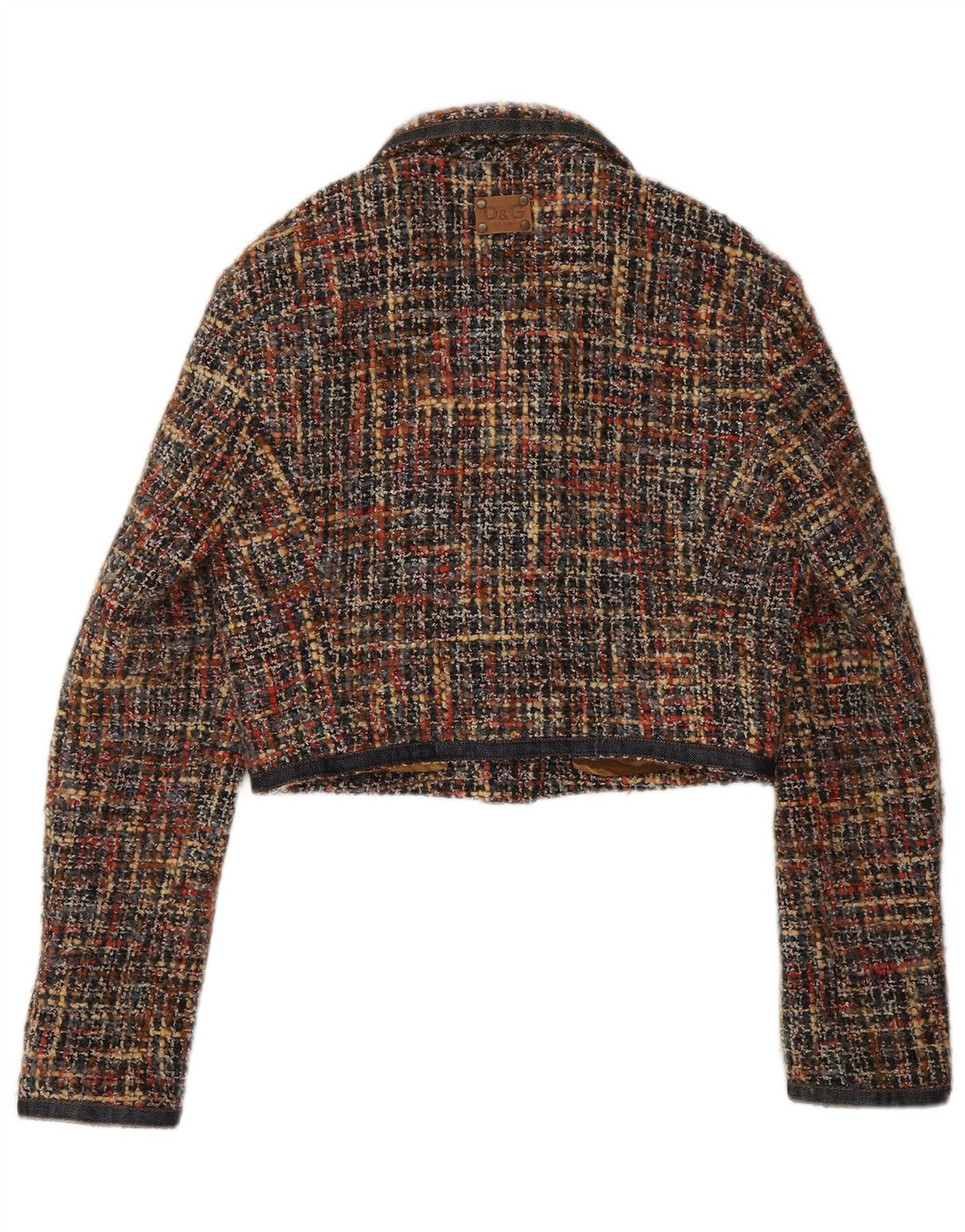 DOLCE & GABBANA Veste Blazer Femme UK 12 Moyen Multicolore Moucheté