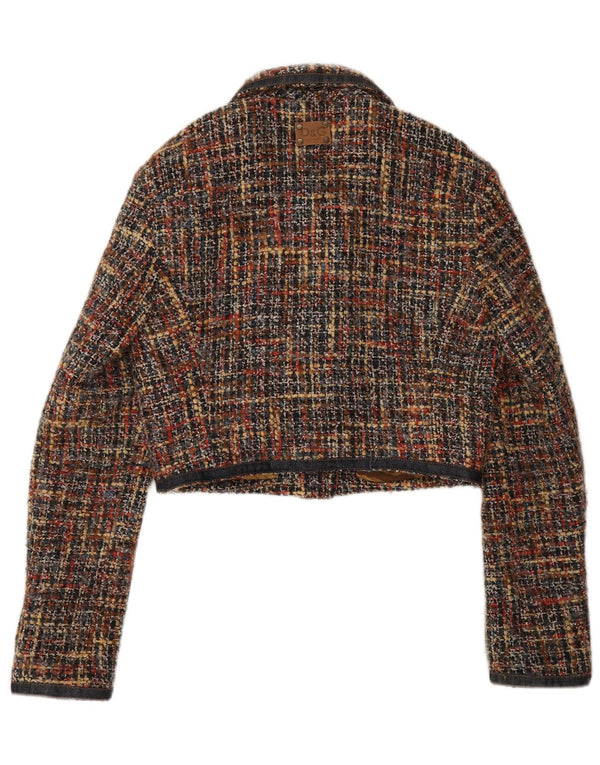 DOLCE & GABBANA Veste Blazer Femme UK 12 Moyen Multicolore Moucheté