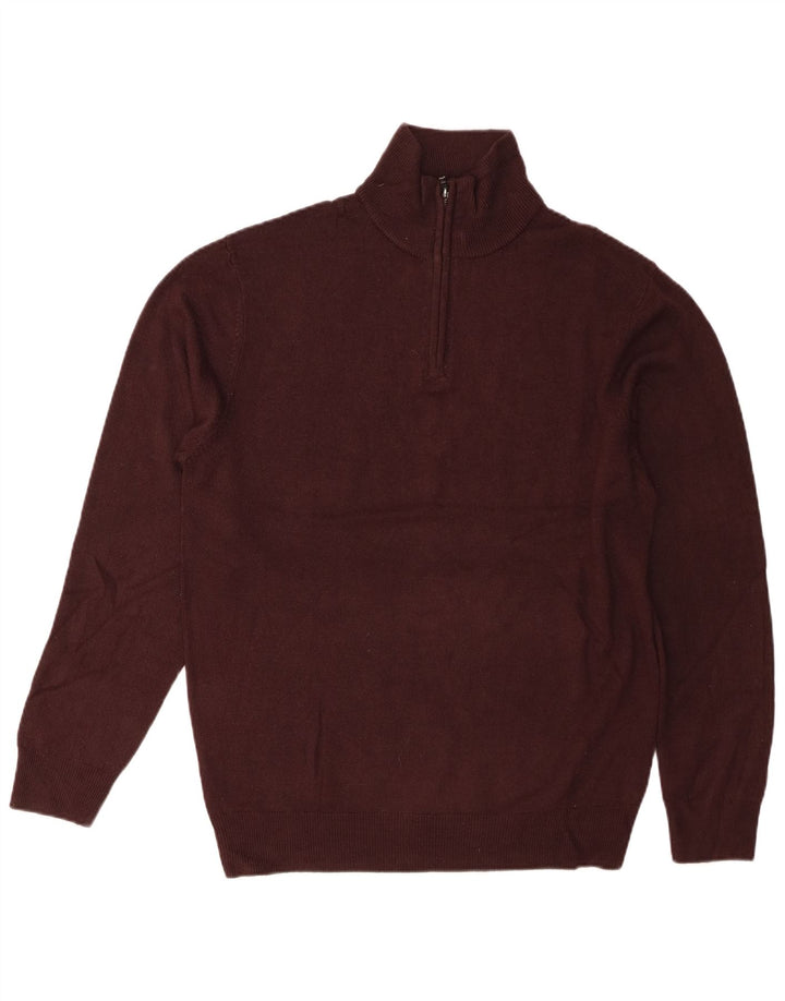 French Connection Pull Col Zippé Homme XL Marron Acrylique