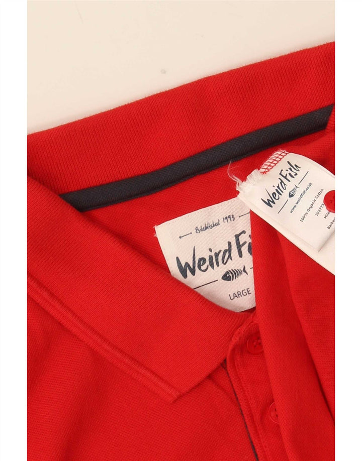 Weird Fish Polo Homme Grand Rouge Coton
