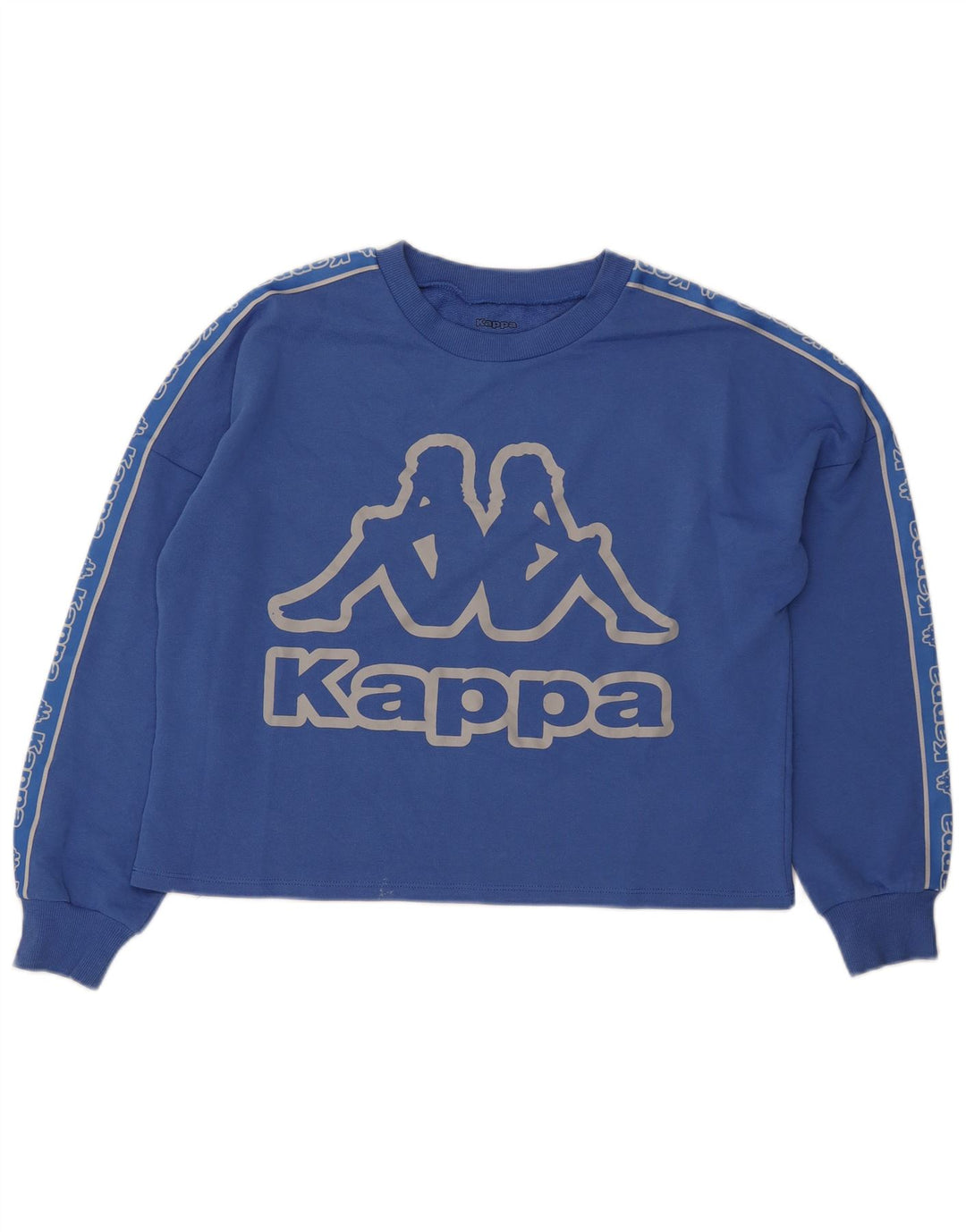 Kappa Tezenis Graphic Sweat-shirt surdimensionné pour femme Bleu moyen UK 14