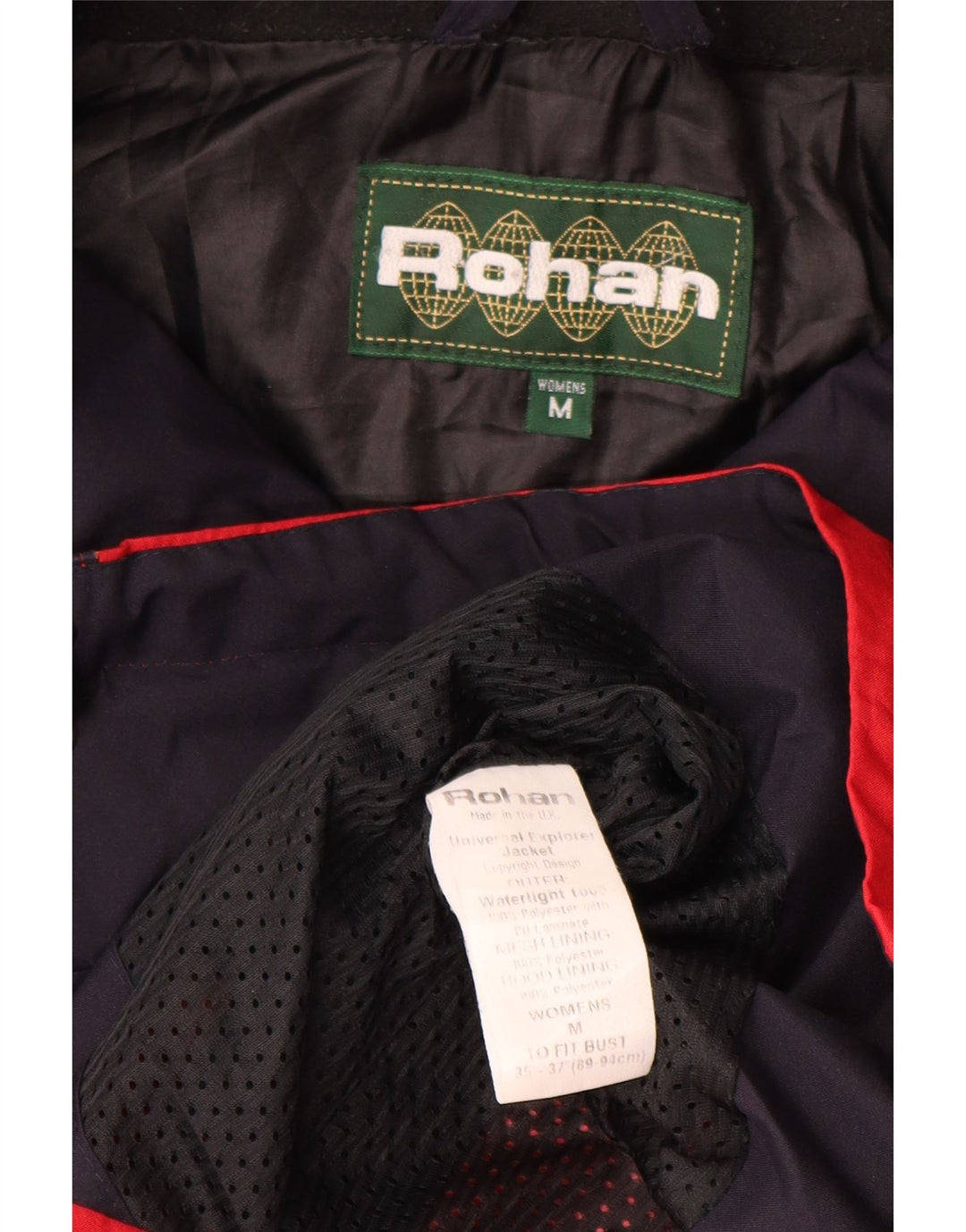 Rohan Manteau imperméable à capuche pour femme UK 44 Rouge moyen Polyester