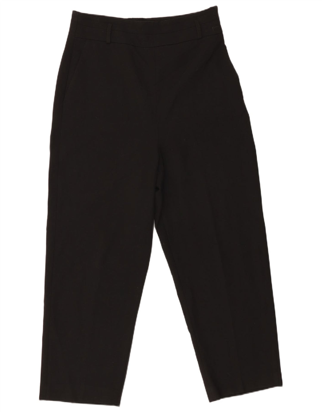 Zara Pantalon Chino Fuselé Femme Large W30 L26 Noir Polyester