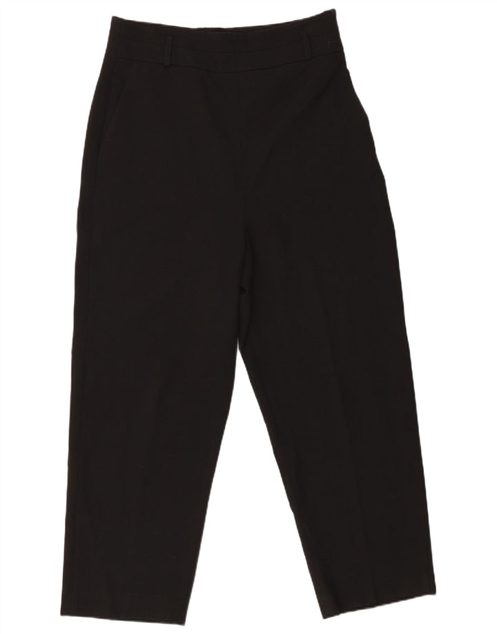 Zara Pantalon Chino Fuselé Femme Large W30 L26 Noir Polyester