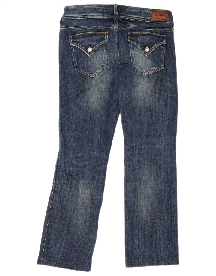 Guess Jean Droit Regular Femme W28 L27 Bleu Marine Coton
