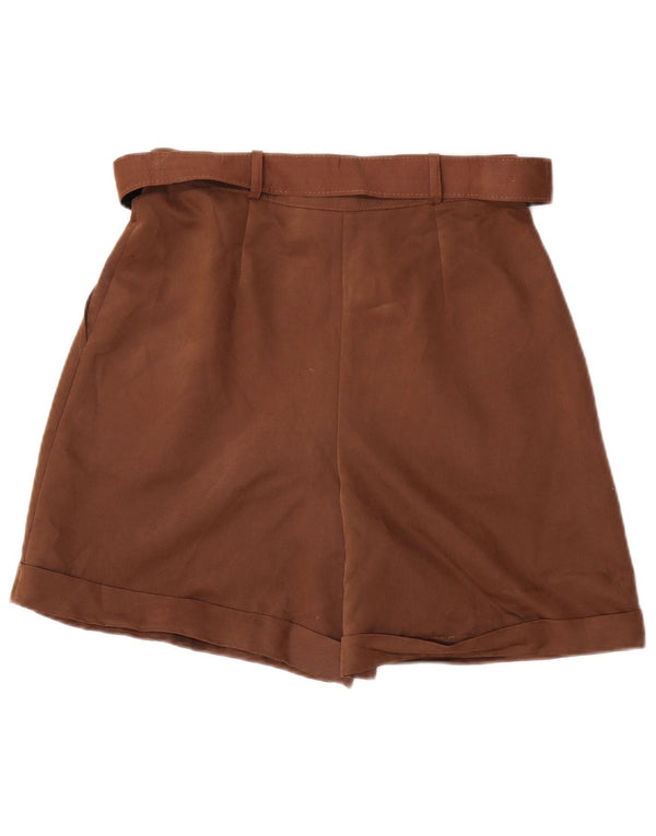 vintage Femme Taille Haute Pegged Chino Shorts IT 44 Moyen W26 Marron