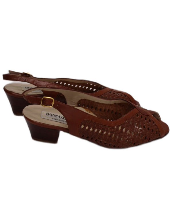 Donna Serena Sandales en cuir pour femme Taille UK 2,5 Cuir marron