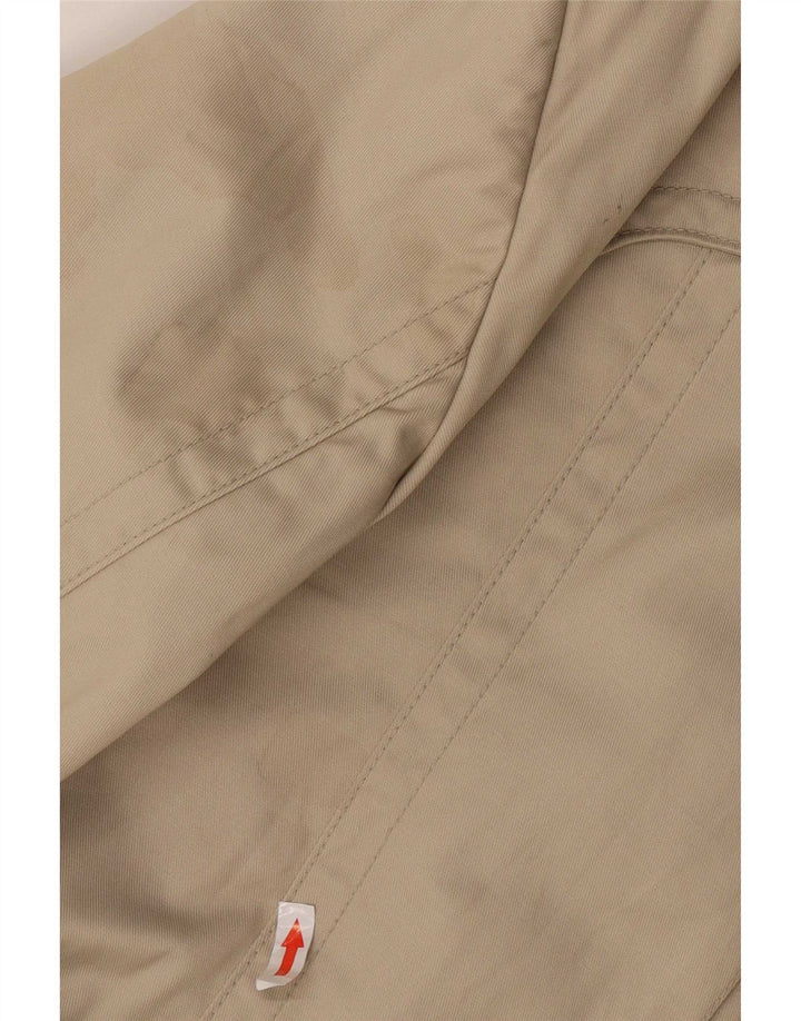 Zara Femme Trench Coat UK 16 Grand Nylon Beige