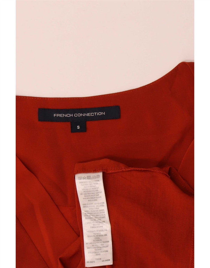 French Connection Haut chemisier sans manches pour femme UK 10 Petit Orange Polyester