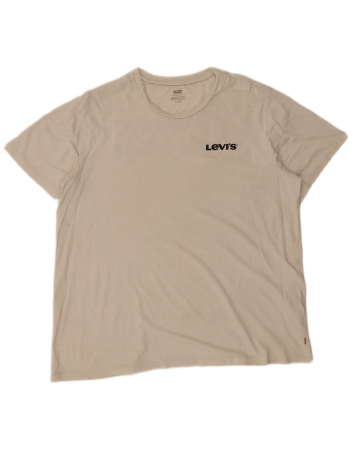 Levi's T-Shirt Graphique Top XL Homme Blanc Coton