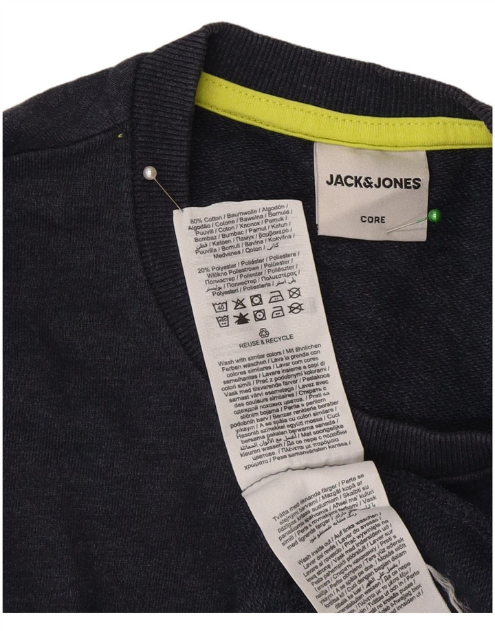 Jack & Jones Sweat-shirt graphique pour homme en coton bleu marine Small