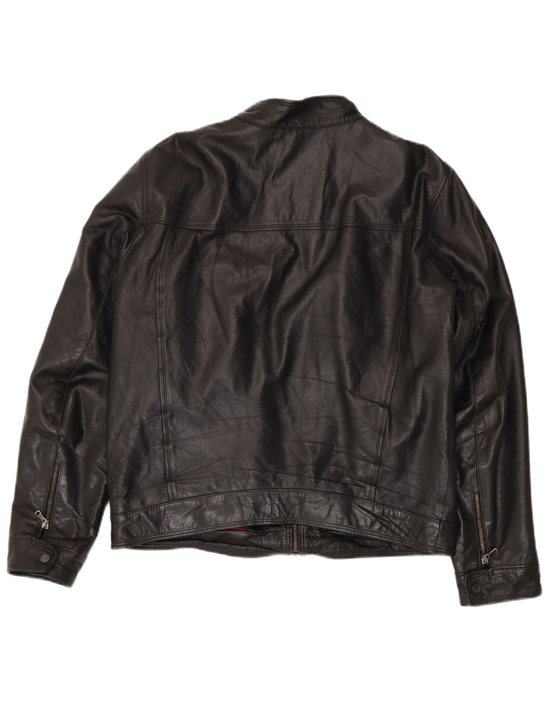veste en cuir homme vintage IT 54 XL Noir