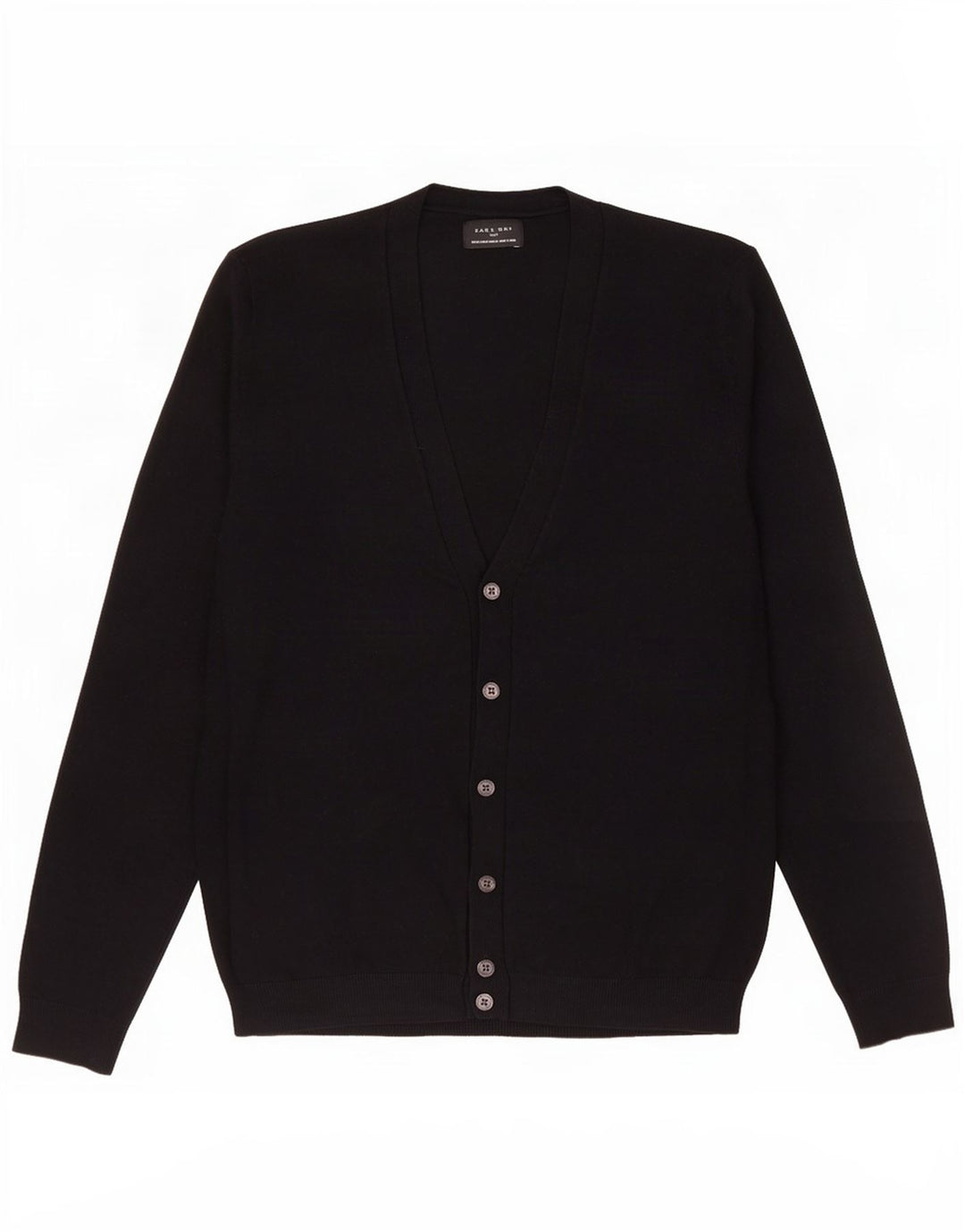 Pull Cardigan Zara Homme Noir Moyen