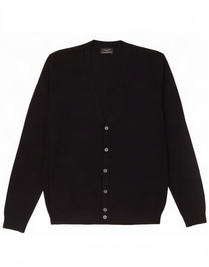 Pull Cardigan Zara Homme Noir Moyen