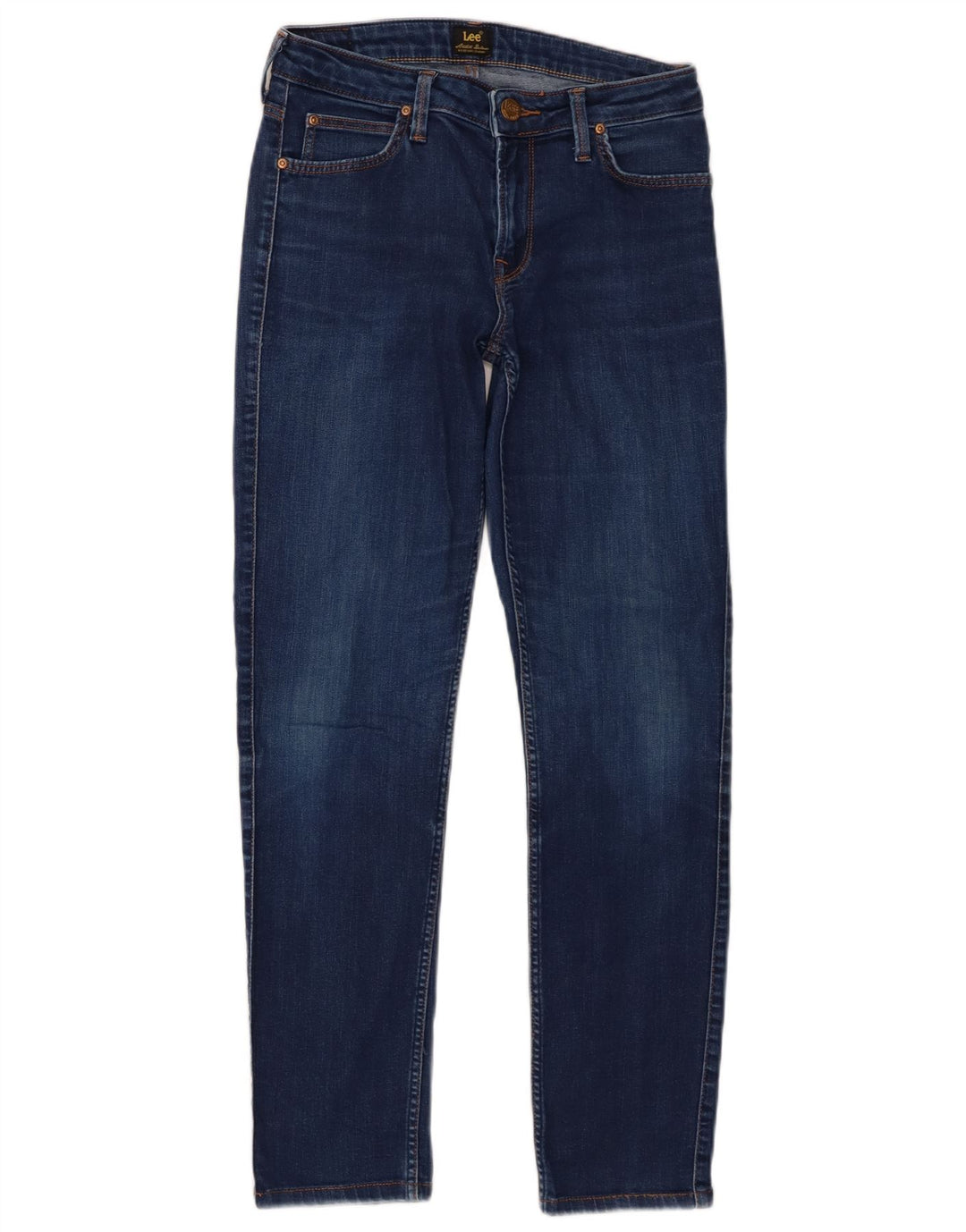 Lee Femme Elly Slim Jeans W28 L28 Bleu Marine Coton
