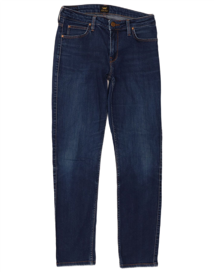 Lee Femme Elly Slim Jeans W28 L28 Bleu Marine Coton