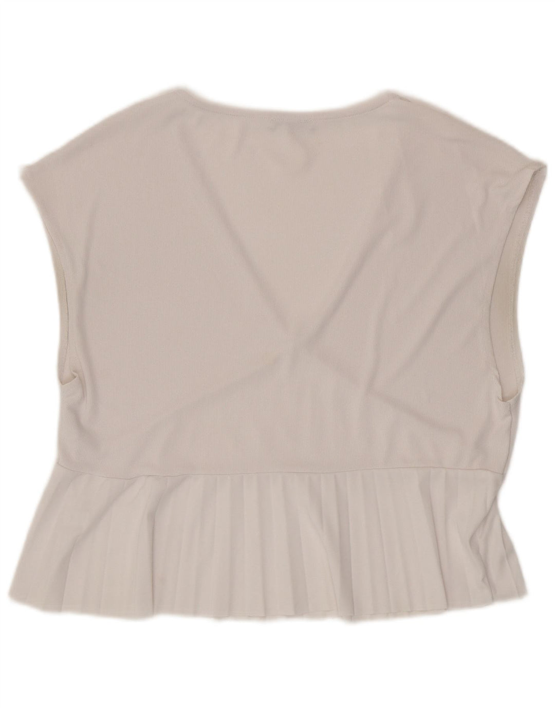 Zara Femme Chemisier Top UK 16 Large Blanc Polyester