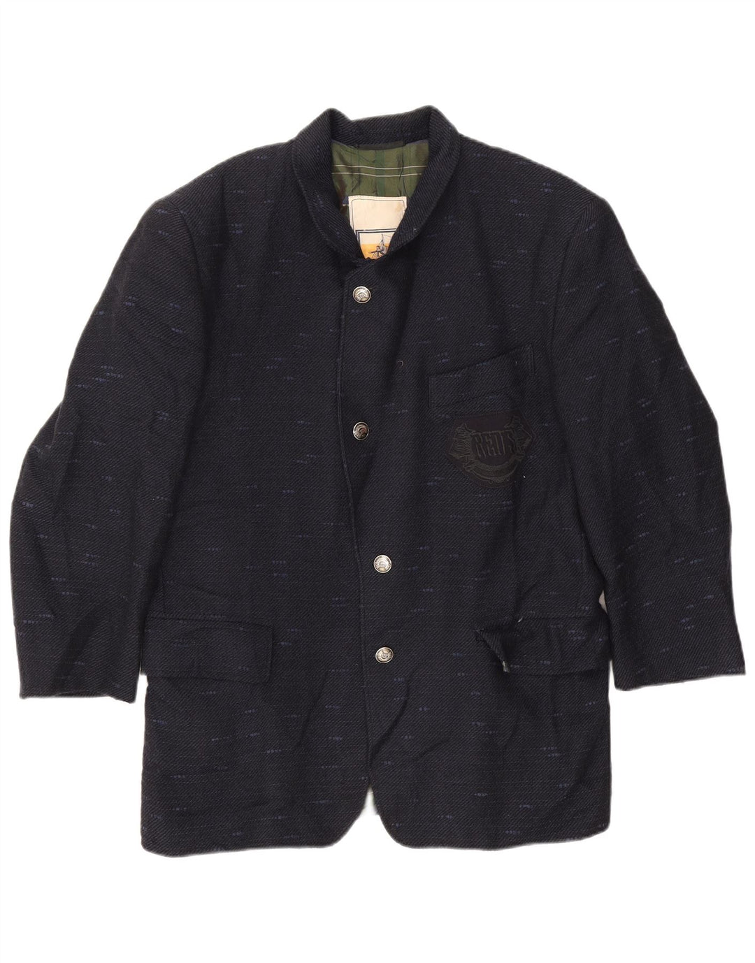 RED'S Veste Blazer 4 Boutons pour Homme UK 40 Large Bleu Marine Moucheté
