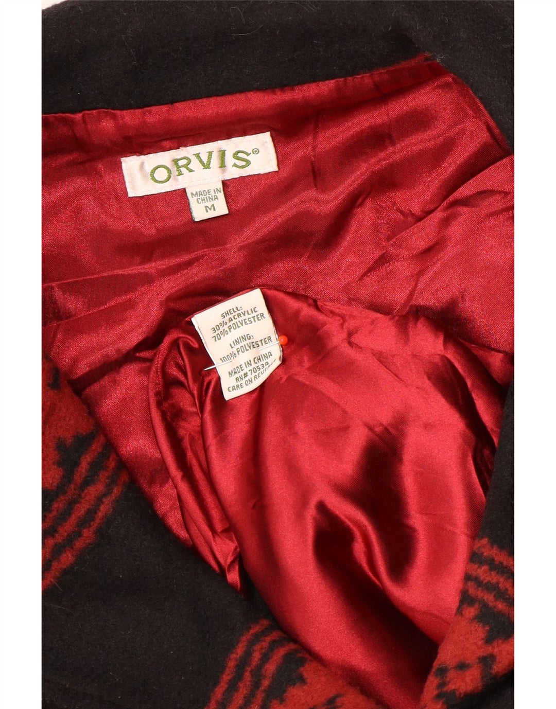 Orvis Gilet Femme UK 14 Acrylique Géométrique Noir Moyen