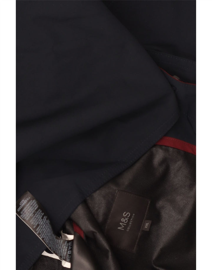 Marks & Spencer Manteau Homme UK 44 2XL Bleu Marine Polyester