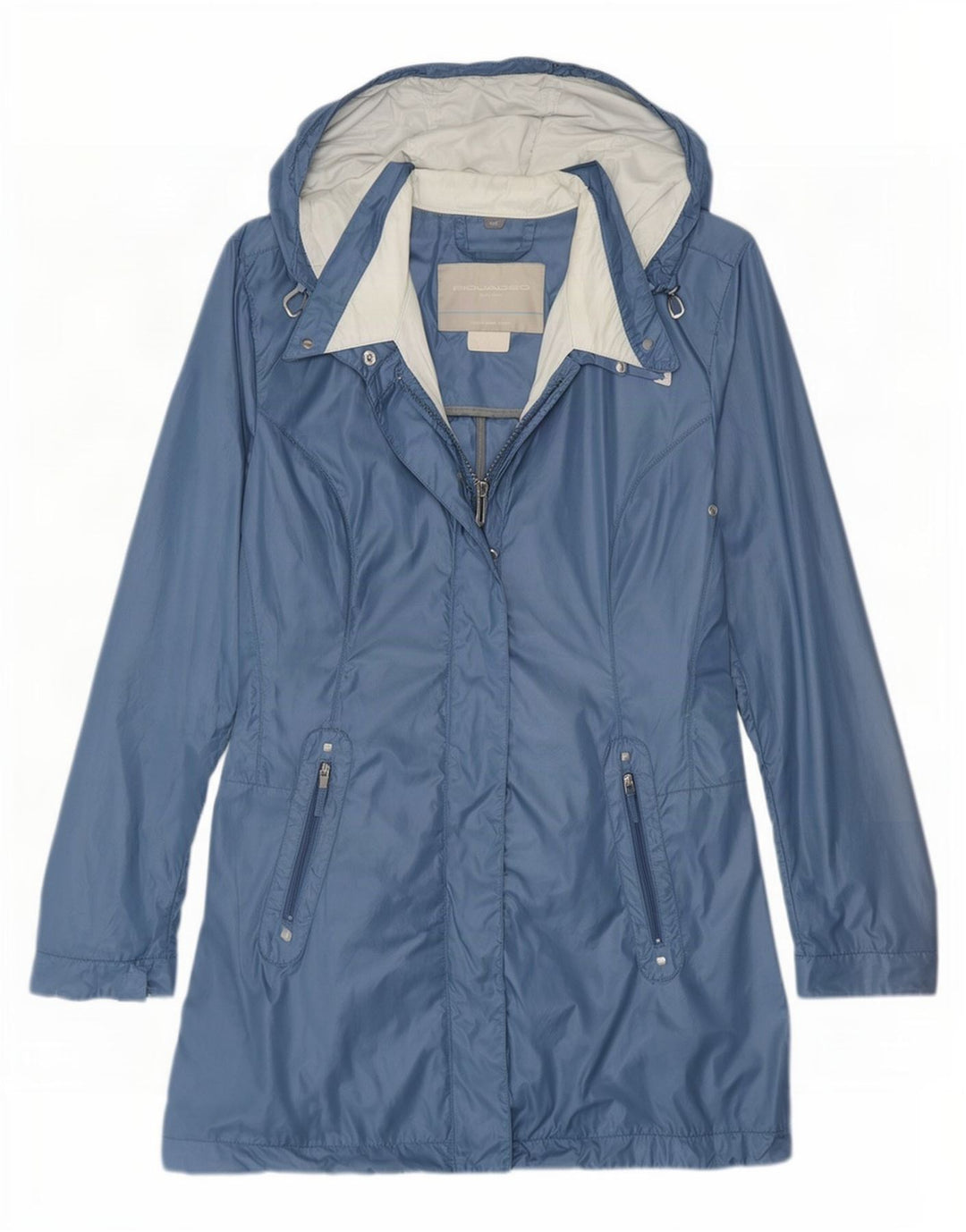 PEUTEREY Imperméable À Capuchon Femme IT 46 Grand Bleu