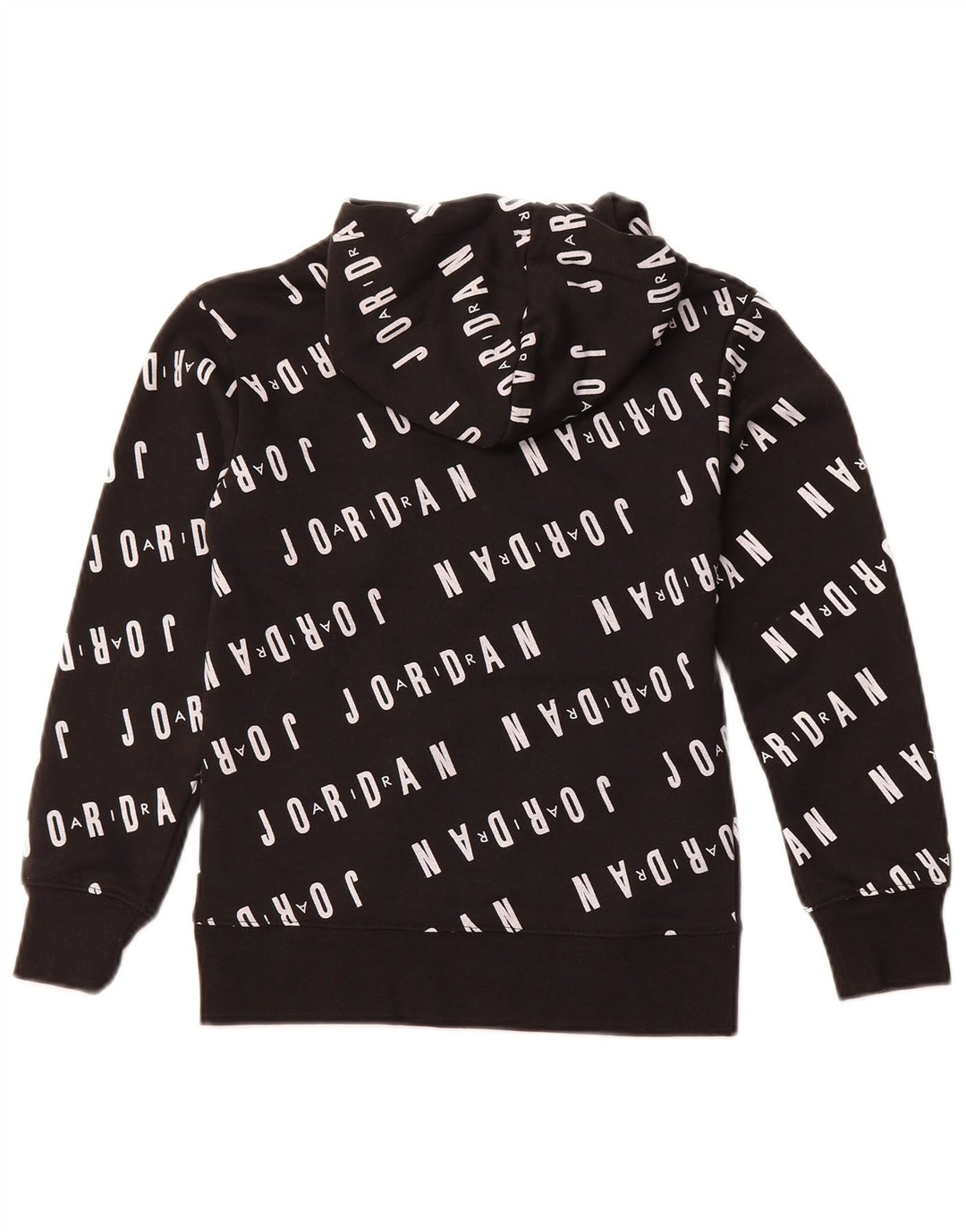 JORDAN Pull à capuche graphique pour garçon 8-9 ans Petit coton noir