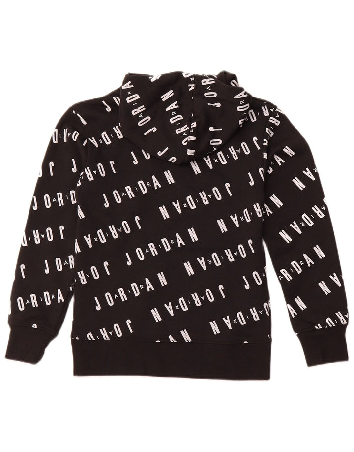 JORDAN Pull à capuche graphique pour garçon 8-9 ans Petit coton noir