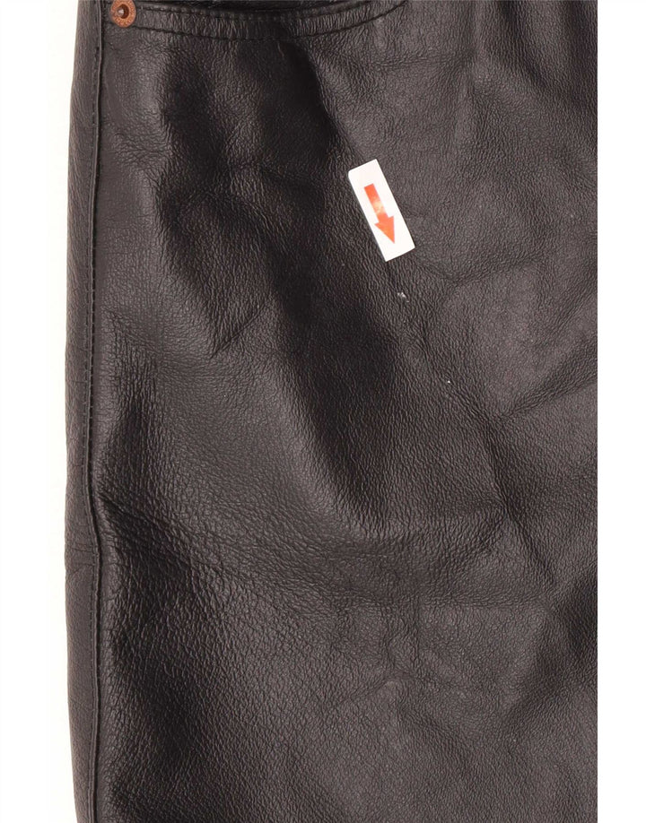Phard Trench-coat en cuir pour femme UK 14 Large Noir