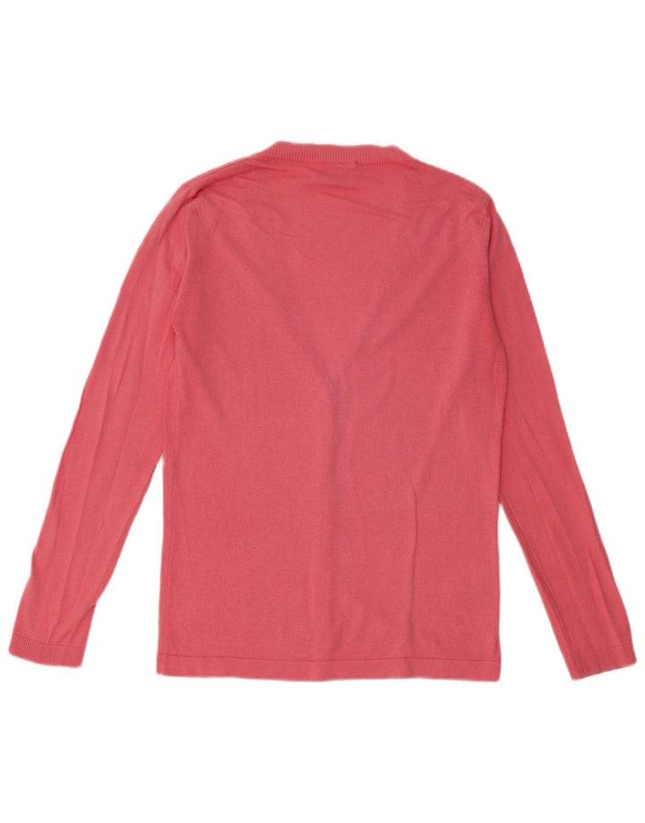 Lacoste Pull Cardigan Femme EU 36 Petit Coton Rose
