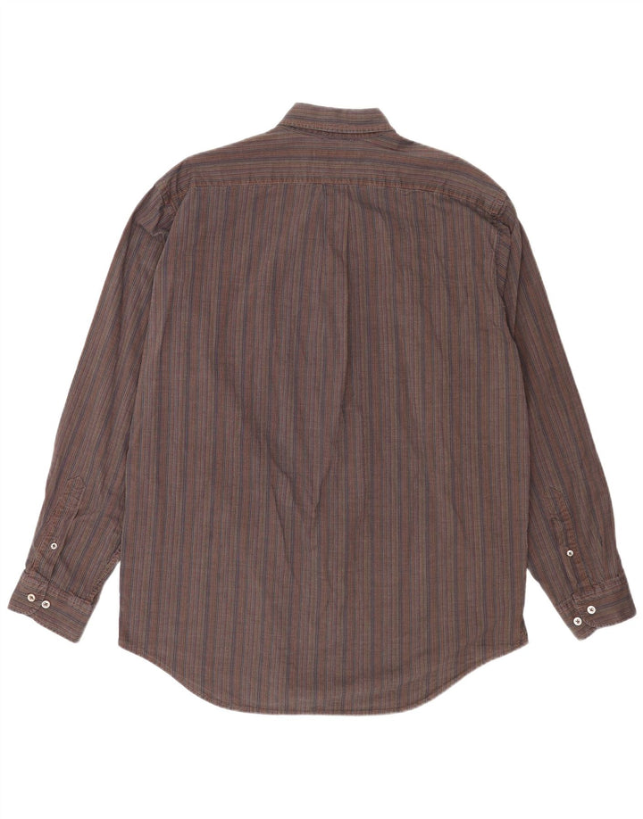 Chemise Homme Marlboro Classics XL Coton Rayé Marron