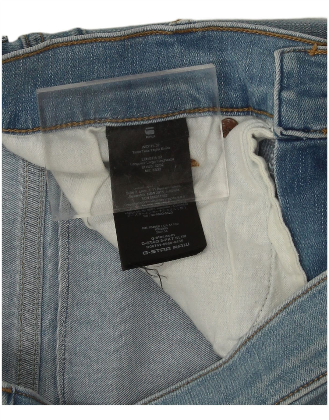 G-Star Jean Slim Homme W32 L32 Bleu Coton