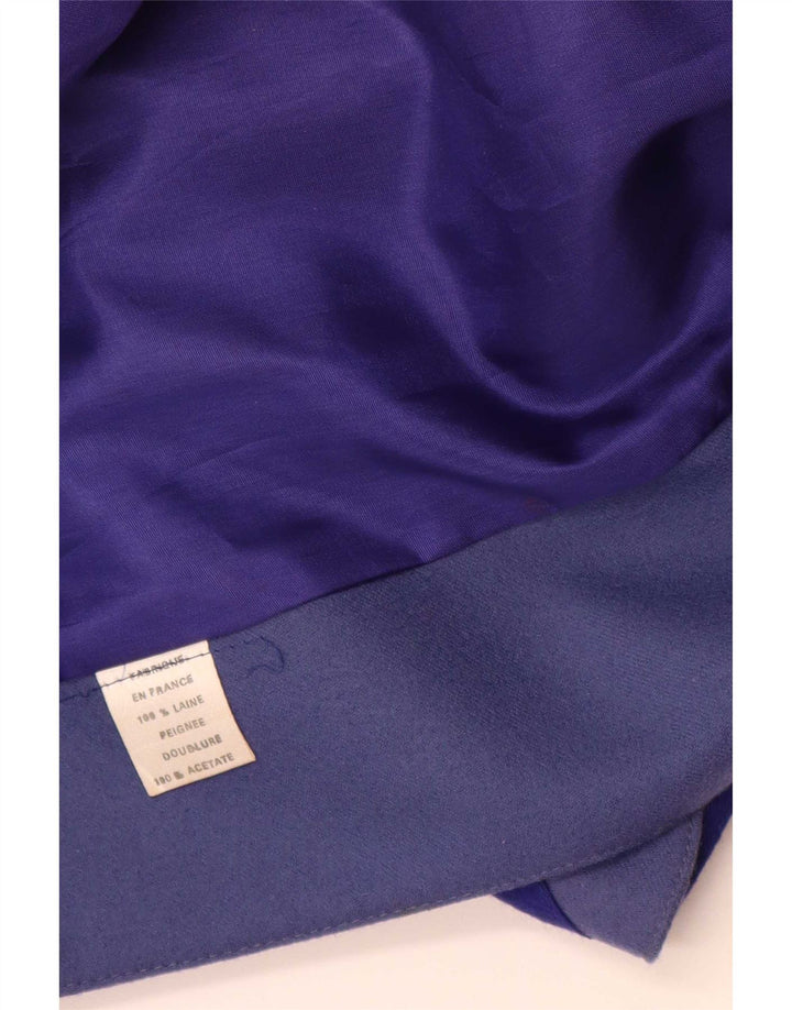 vintage Femme Open Blazer Veste UK 14 Grande Laine Violette