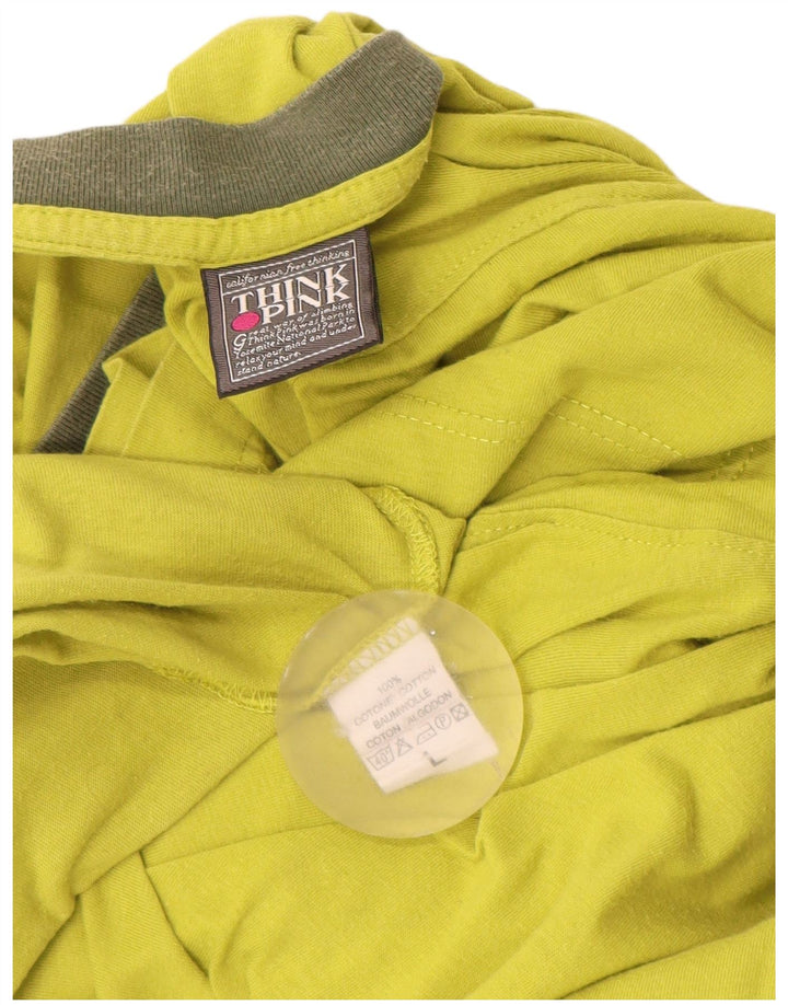 Think Pink T-Shirt Homme Haut Large Jaune Coton