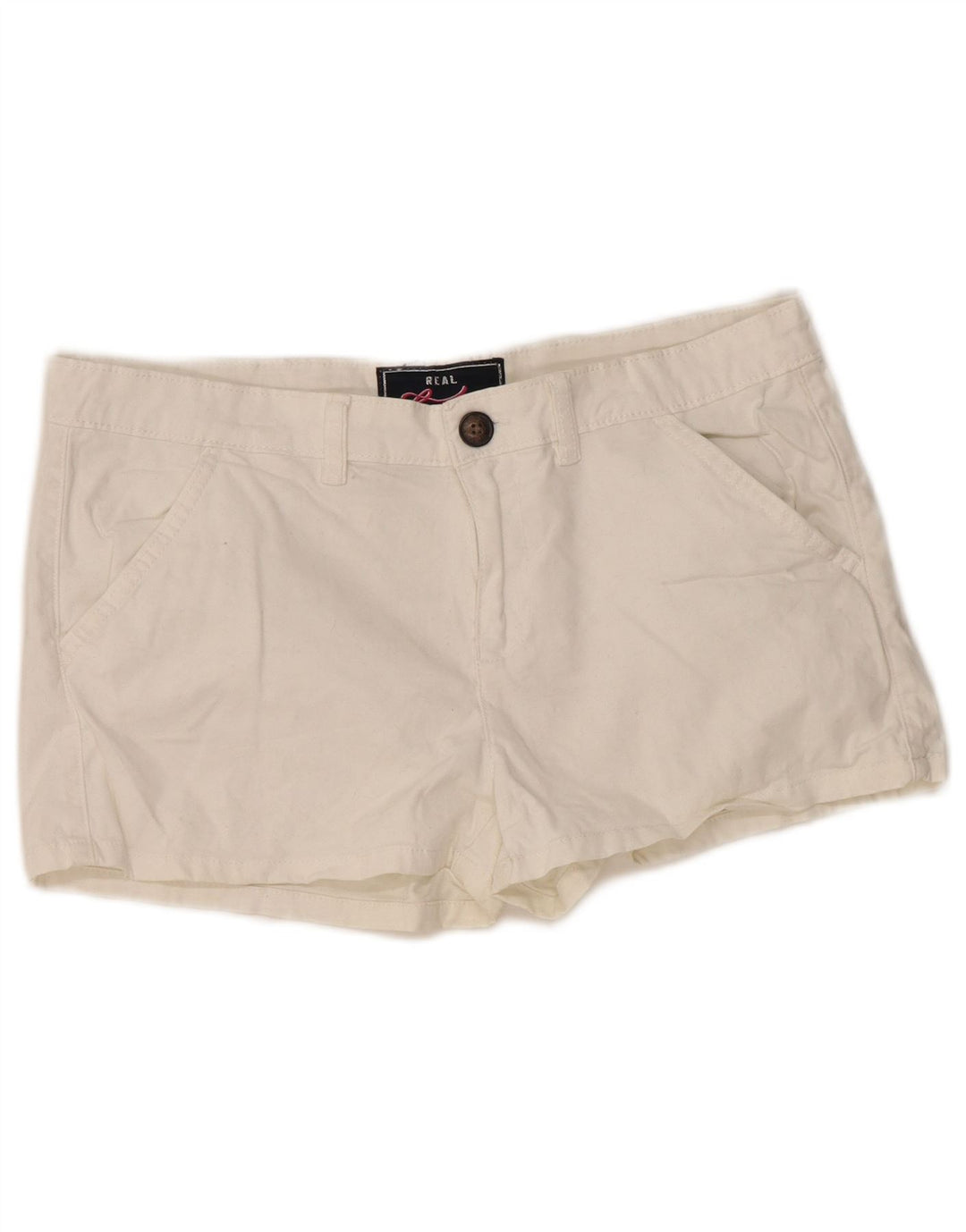 Superdry Short Chino Femme Medium W34 Coton Blanc