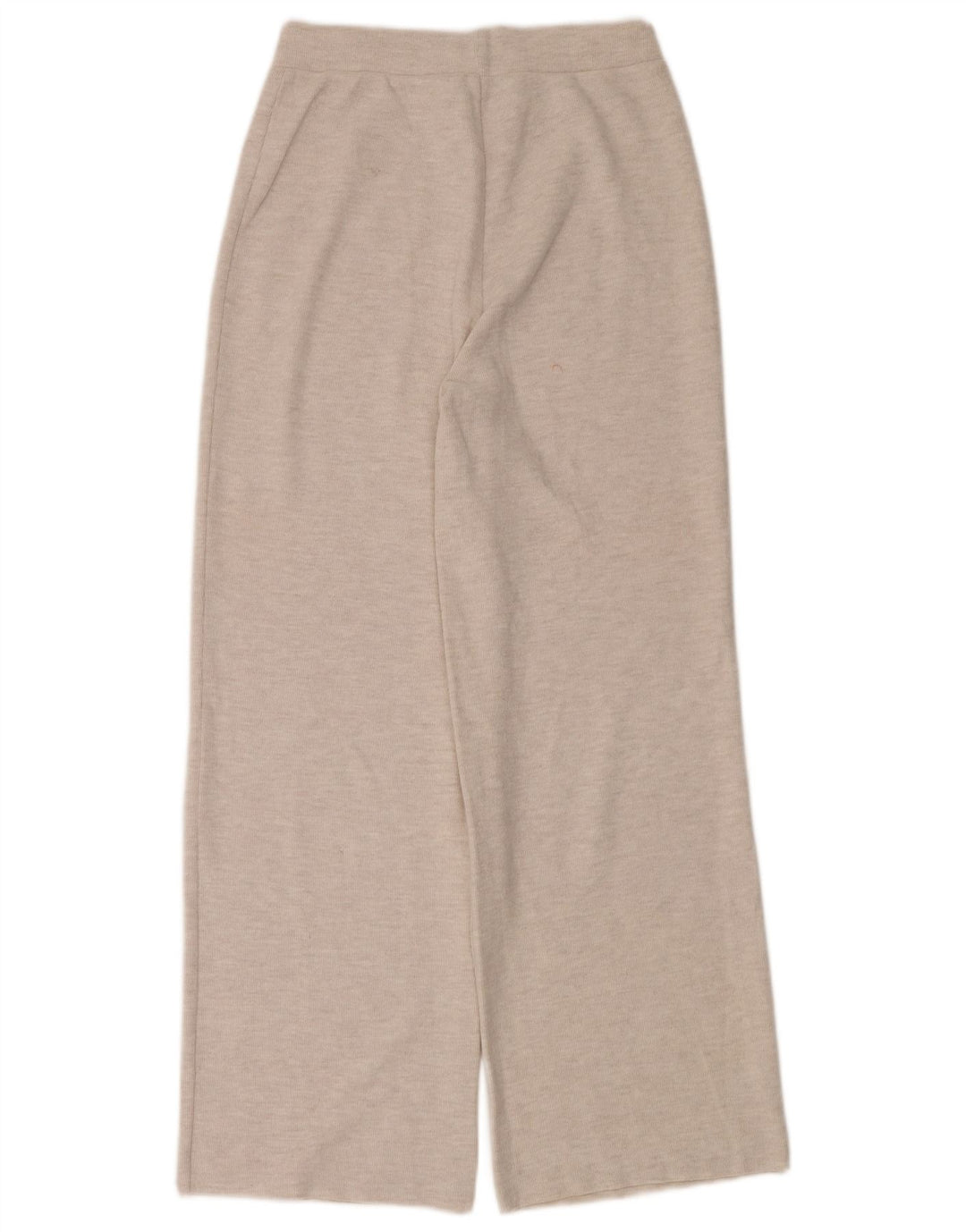 Zara Pantalon de survêtement pour femme UK 12 Polyester moucheté beige moyen