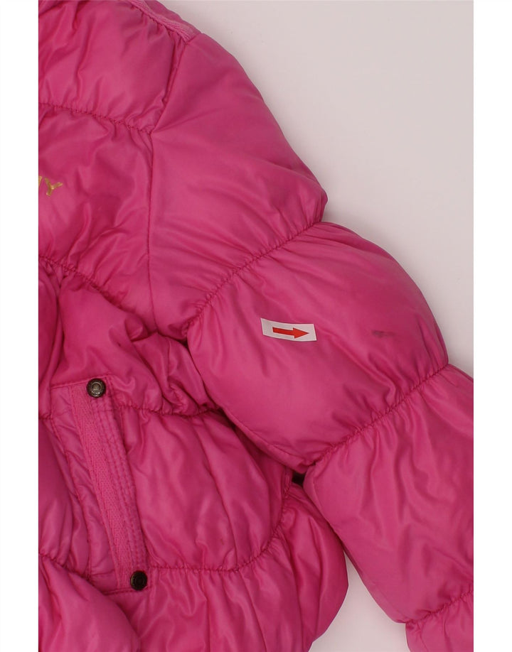 Dkny Veste matelassée réversible à capuche pour fille 4-5 ans Rose Polyester
