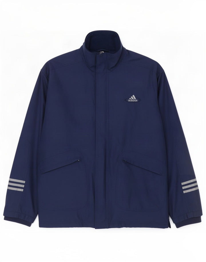 Adidas Veste coupe-vent pour homme UK 40/42 Bleu marine moyen Polyester