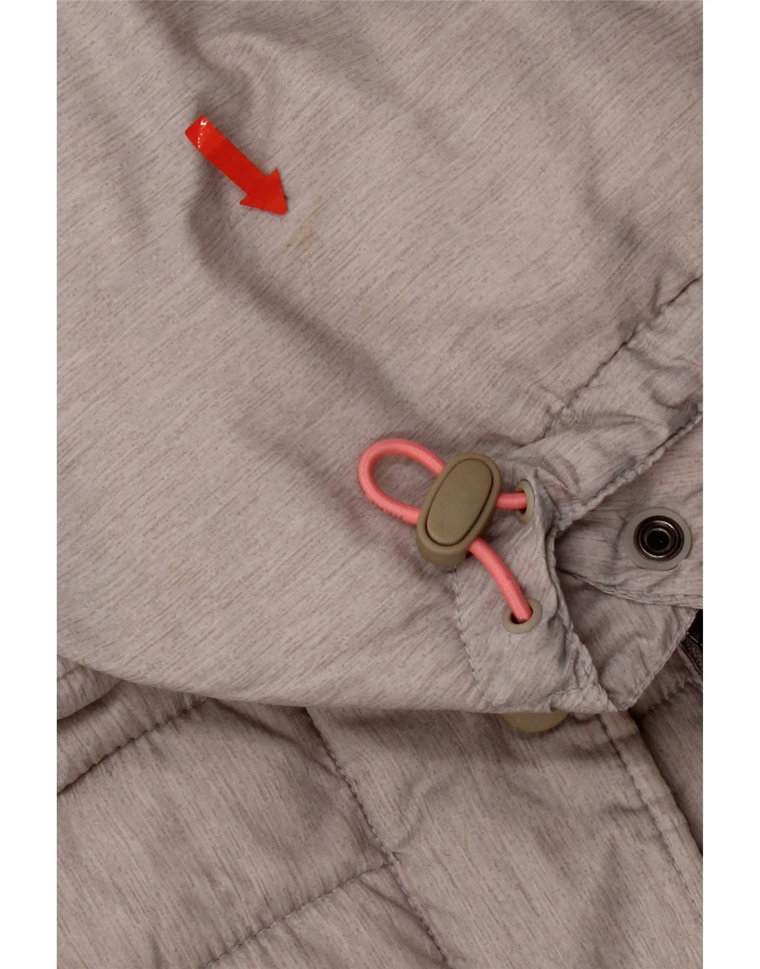 Superdry Veste matelassée à capuche pour femme UK 14 Large Gris Polyester
