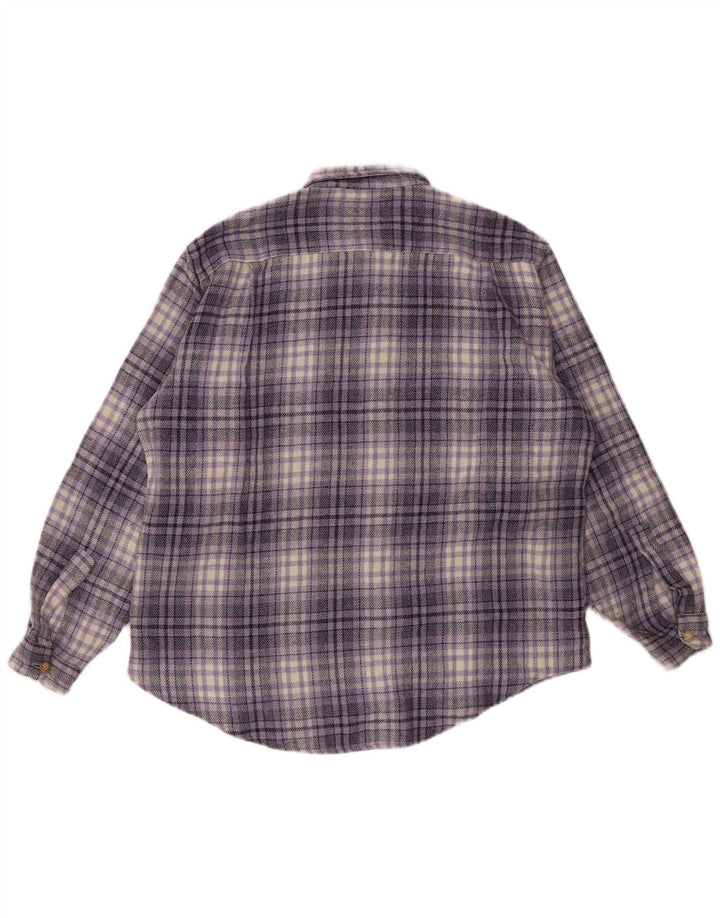 Wampum Chemise en flanelle pour homme XL à carreaux violets