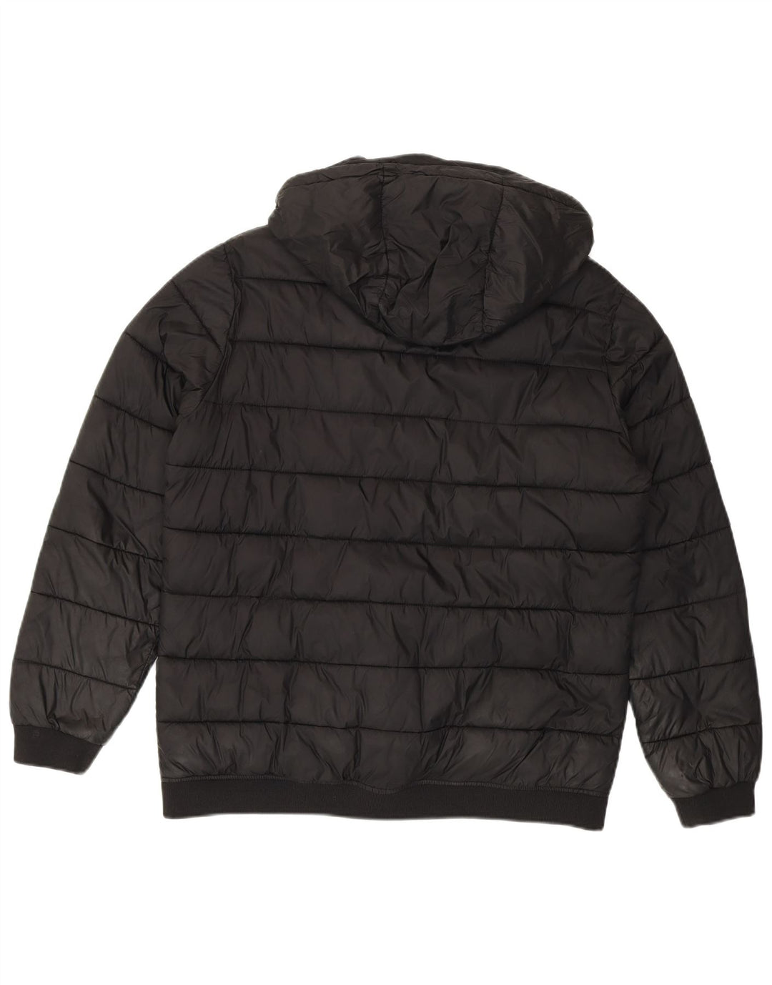 Ellesse Veste matelassée à capuche graphique pour garçon 15-16 ans Noir Polyester