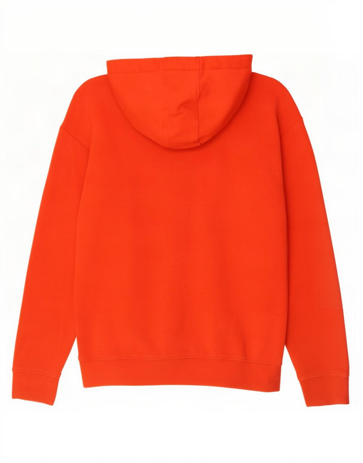 Ellesse Pull à capuche zippé graphique en coton orange moyen homme