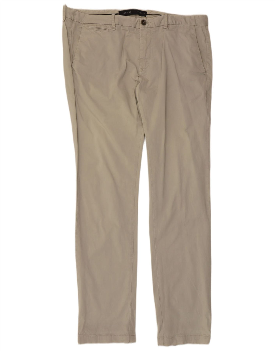 GUESS Pantalon Chino Slim Homme W36 L33 Beige Coton
