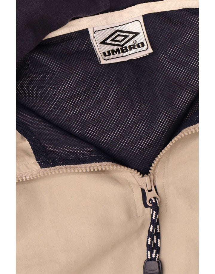 Umbro Veste de pluie à capuche pour homme UK 42 XL Beige Polyester