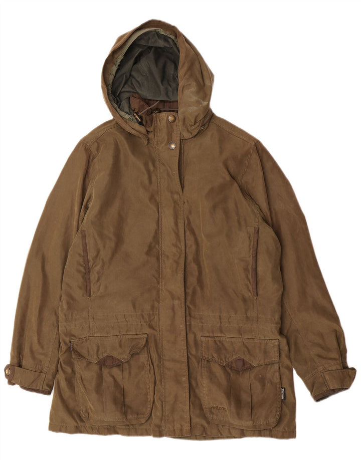 Musto Veste Parka À Capuche Zippée Femme UK 16 Grand Kaki Polyester Classique