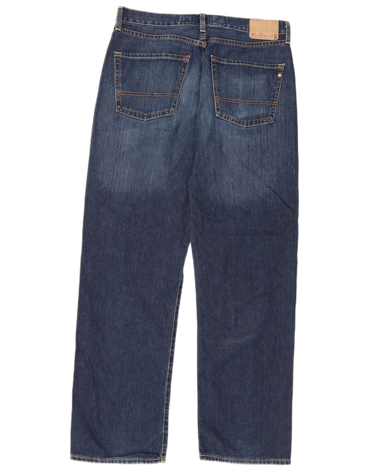 Ben Sherman Jean droit homme W34 L32 bleu coton
