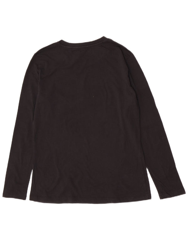 Armani Exchange Haut graphique à manches longues pour femme UK 12 Medium Noir
