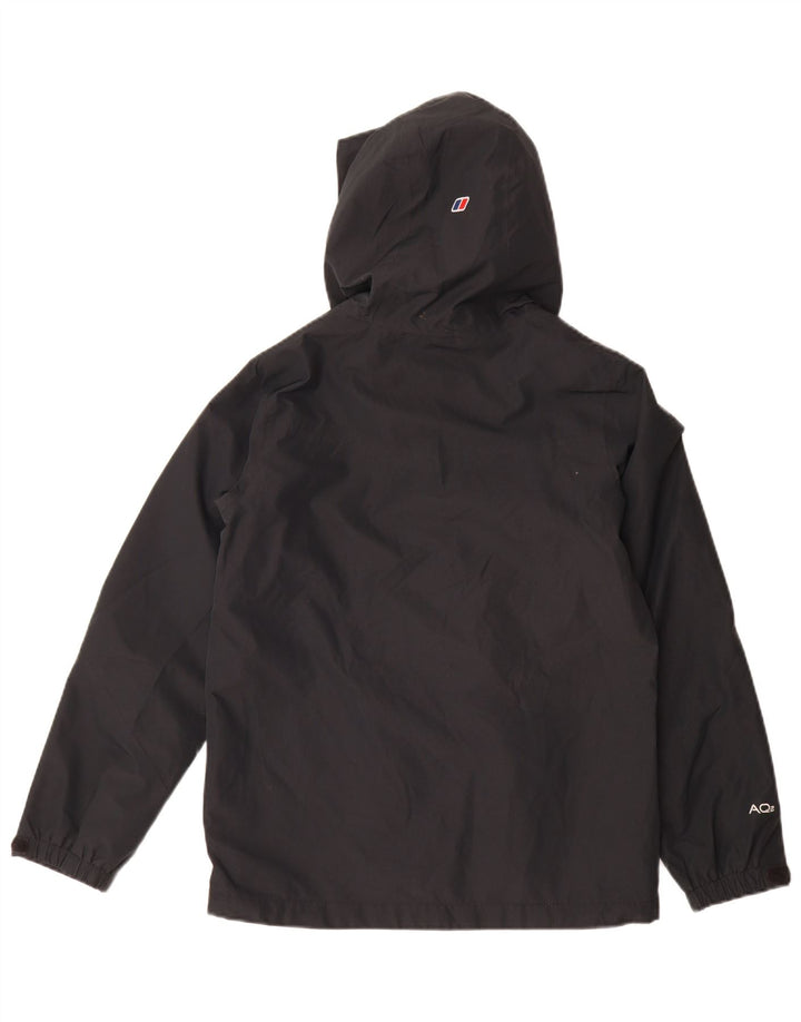 Berghaus Veste coupe-vent à capuche garçon 11-12 ans Noir Polyester